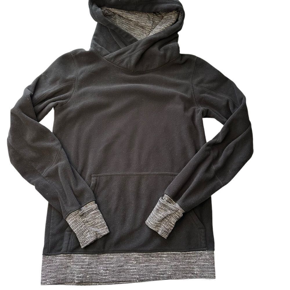 Lululemon women’s hooded Fleece pullover sweatshirt with hand covers size 4 - Picture 3 of 7